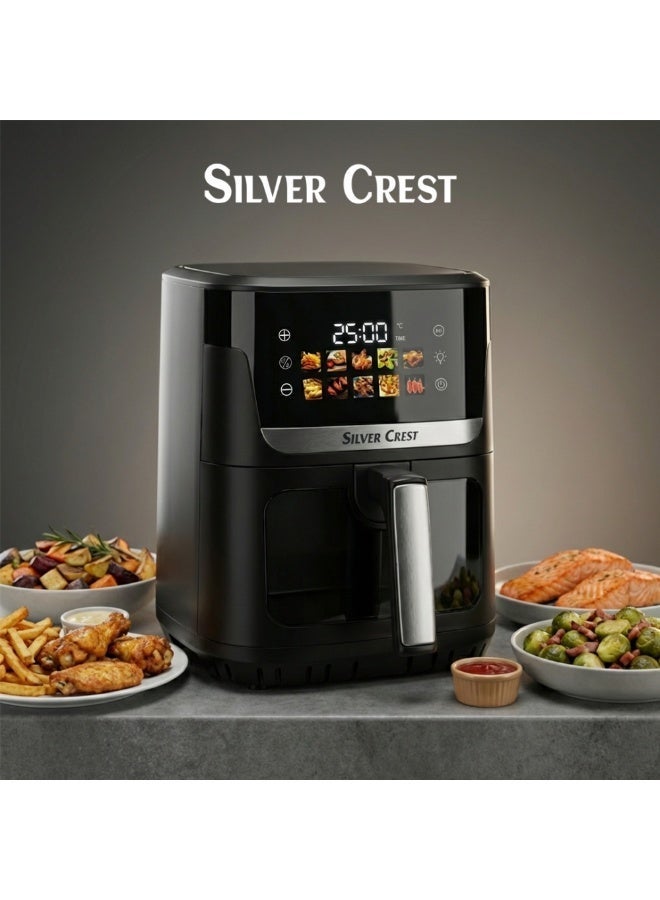 سيلفر كريست قلاية هوائية سيلفر كريست عالية الأداء سعة 8 لتر بقدرة 2200 واط وتقنية توزيع الهواء الساخن - Image 2